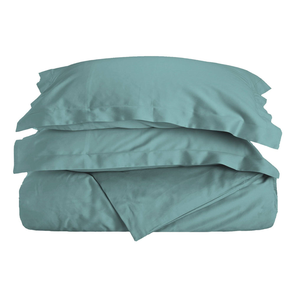 King Blue Cotton Duvet Cover Set N2234