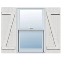 Rustic Four Board Joined Board-n-Batten Faux Wood Shutters S583