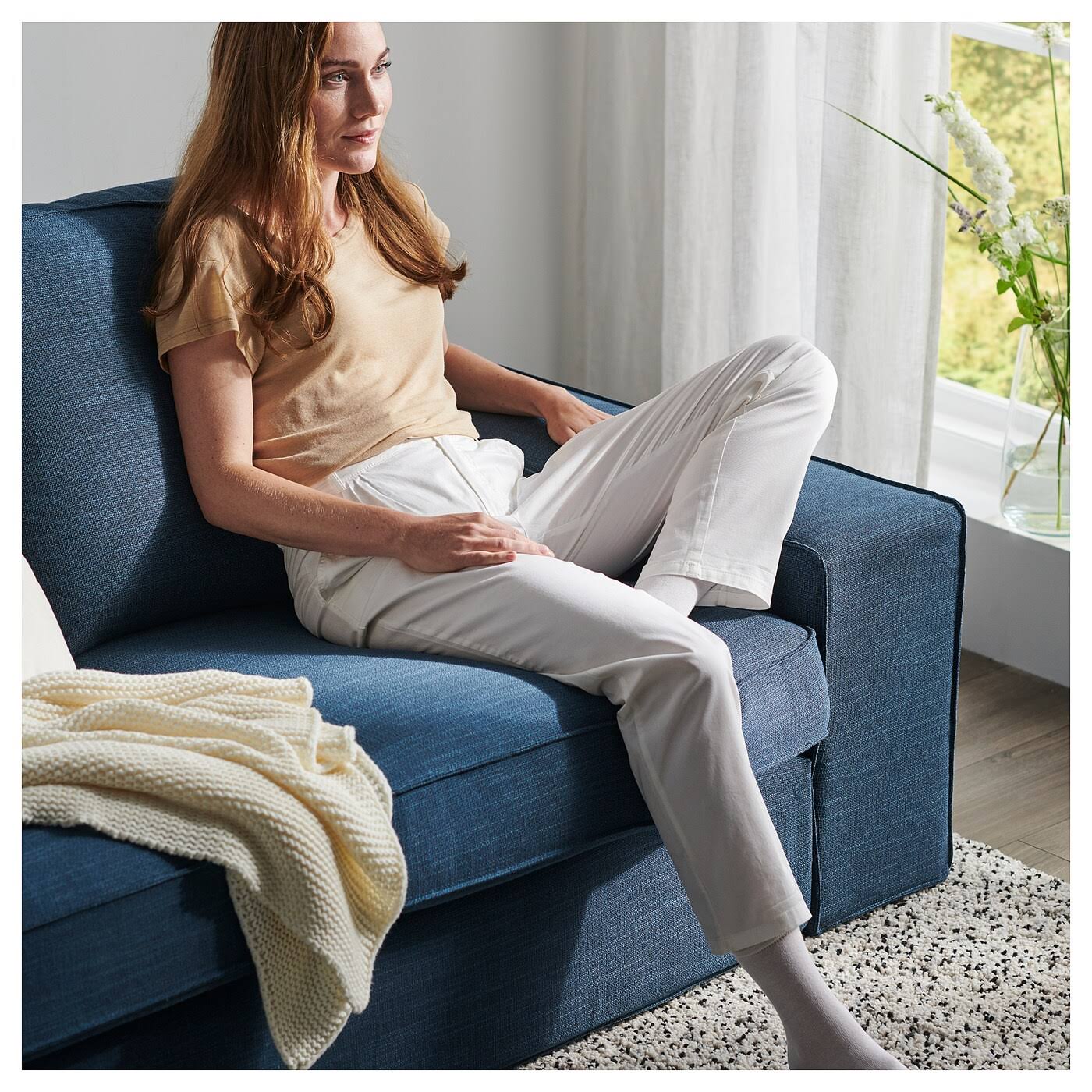 Dark Blue Loveseat E12220
