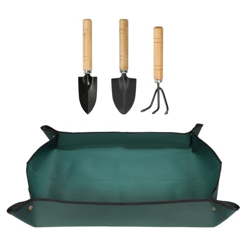 39.4" x 29.5" Waterproof Plant Repotting Mat with Garden Tools O7295