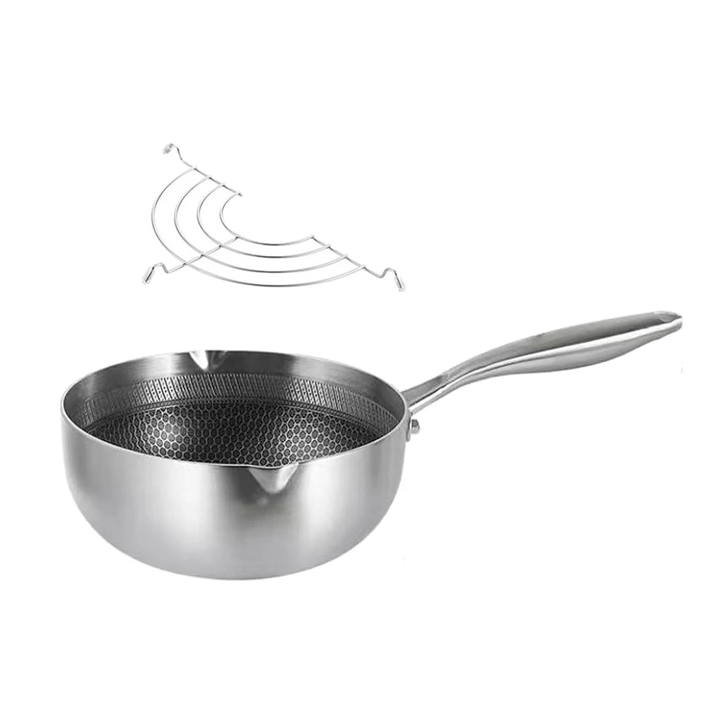 Japanese Tempura Fryer Pan Deep Fryer Pot with Oil Draining Rack Nonstick H63752