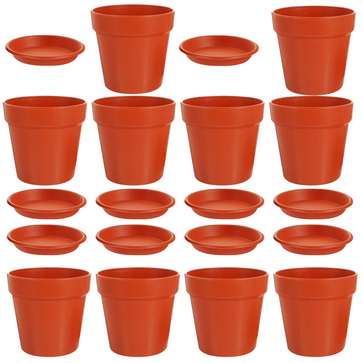 10 Sets Imitation Pottery Plastic Flower Nursery Garden Planter O42857