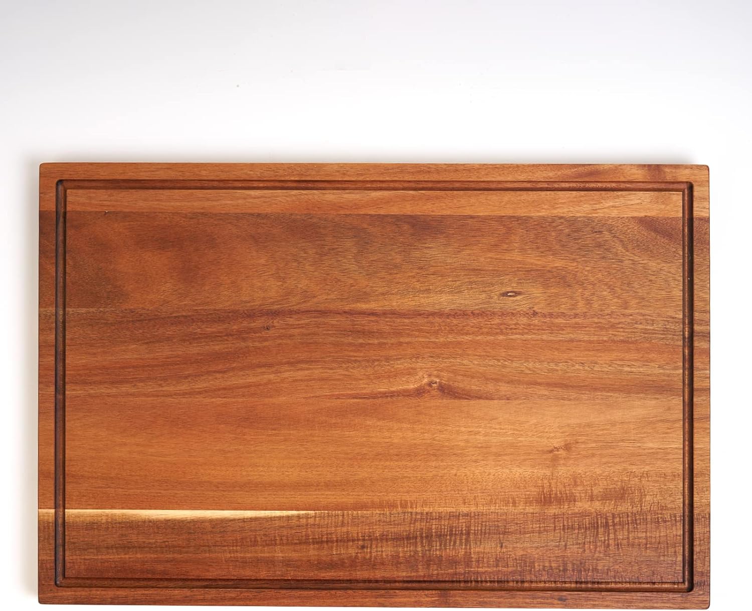 Acacia Wood Cutting Board with Juice Slot and Handle P643