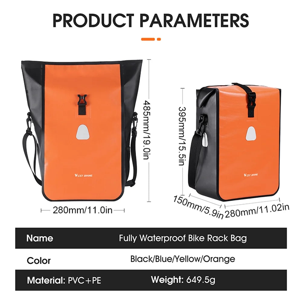 Large Capacity Bike Rear Trunk Bag H2374