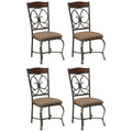 Brown Upholstered Side Chair, Set of 4 S58565
