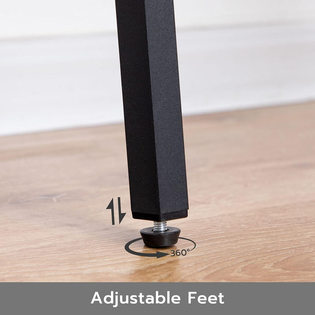 Rustic Brown Stackable End Table with Metal Frame H4971