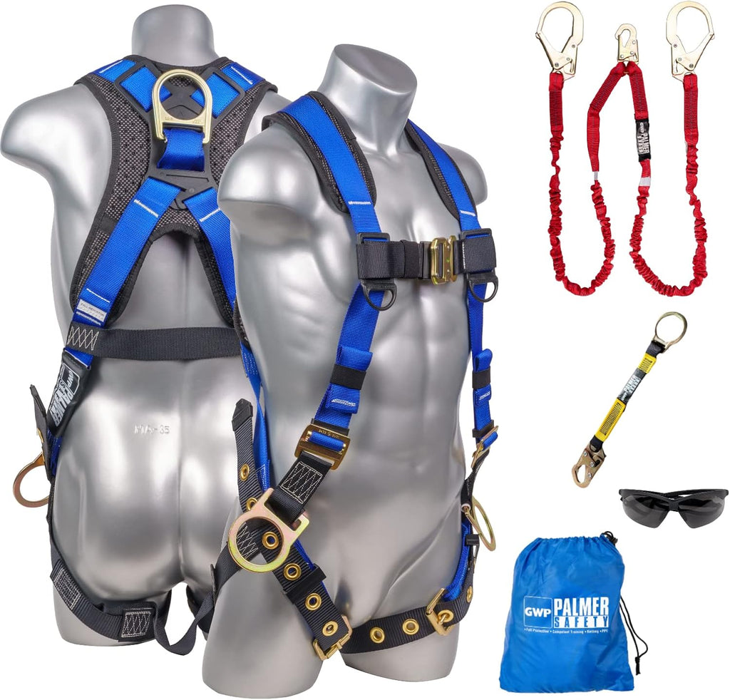 Full Body Harness with 5 Point Adjustment, Dorsal D-ring, Grommet Legs, Side D Rings, Fall Indicators P257038
