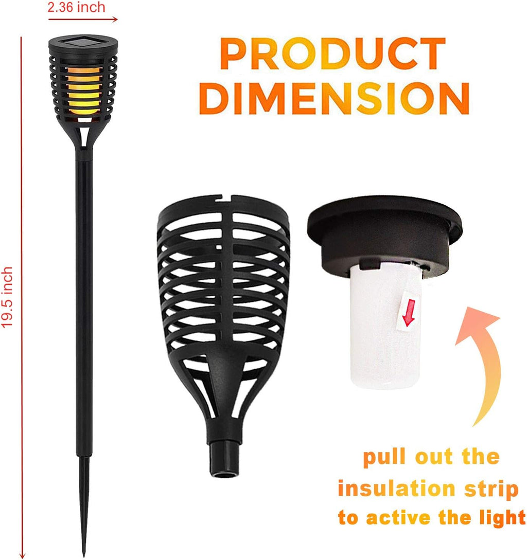 12PK Mini Solar Tiki Torches C80325