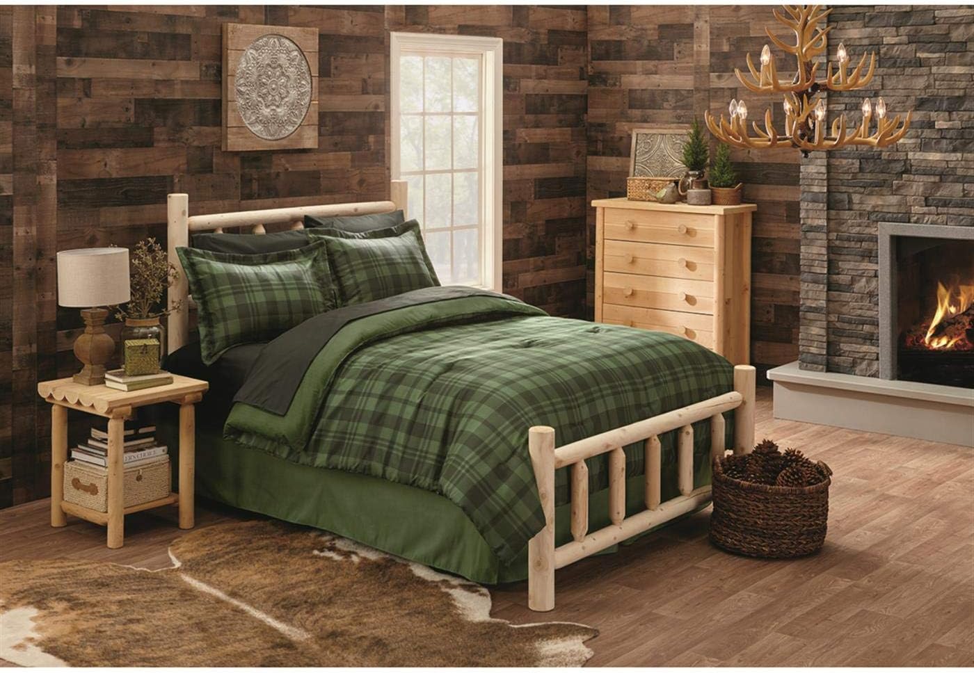 Cedar Log Bed, Full H488