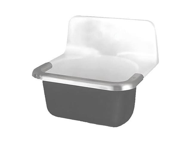 White 2 Hole Wall Mount Utility Sink T6927