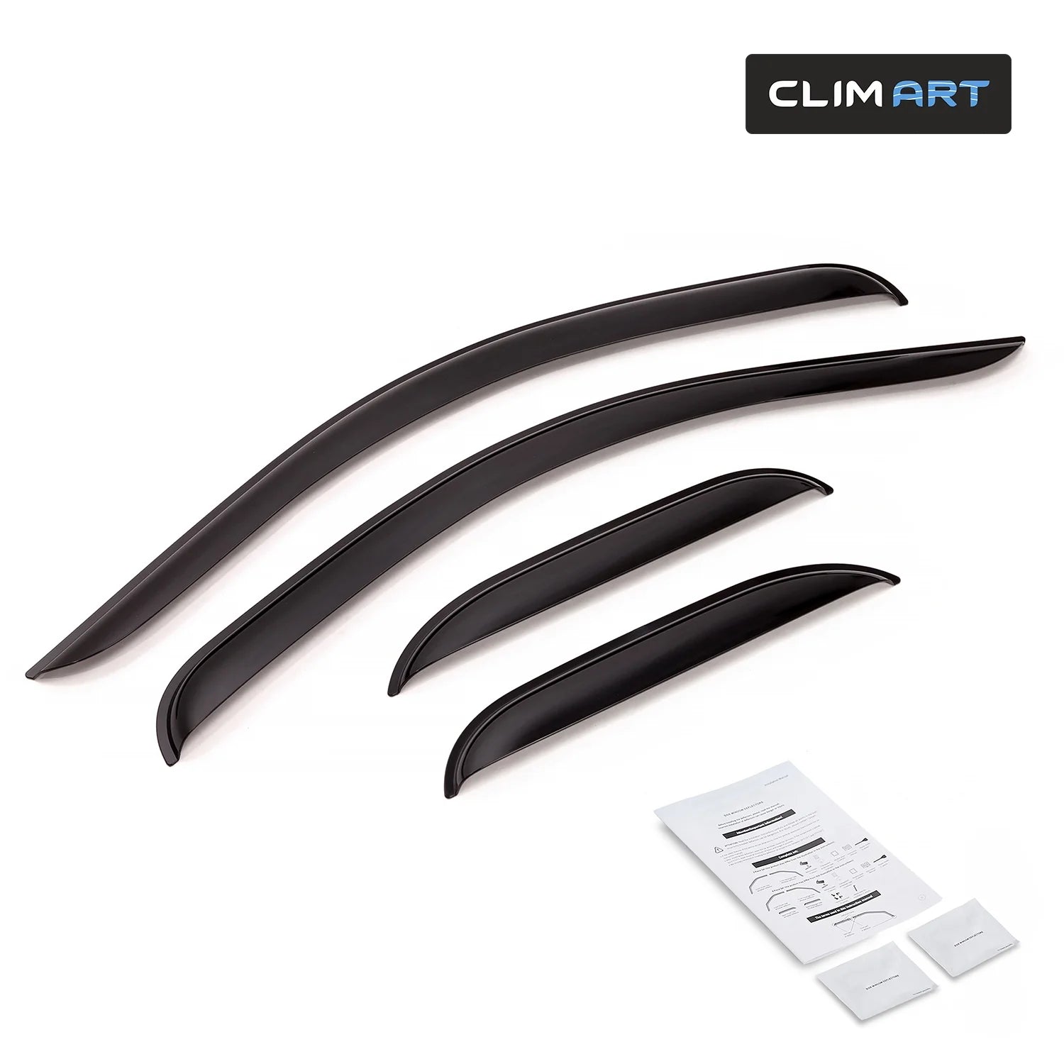 4pcs Tape-on Window Deflectors for Chevrolet Silverado/GMC Sierra 2007-2013 Extended Cab O595240