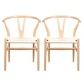 Mid-Century Modern Solid Wood Dining Chair E684217