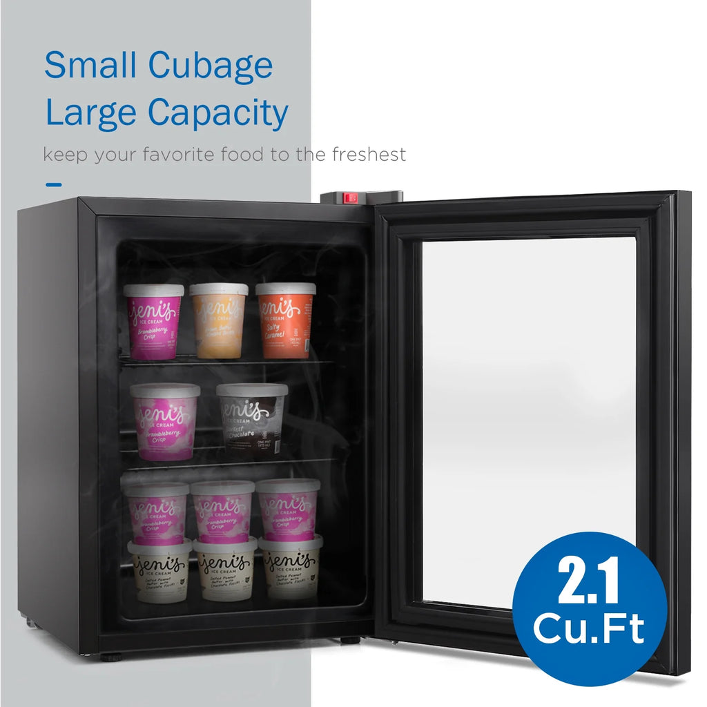 2.1 cu ft Upright Freezer with Glass Door Z61399