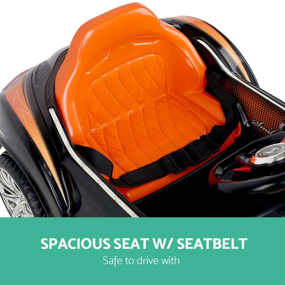 Black & Orange Kids Ride on Car S530