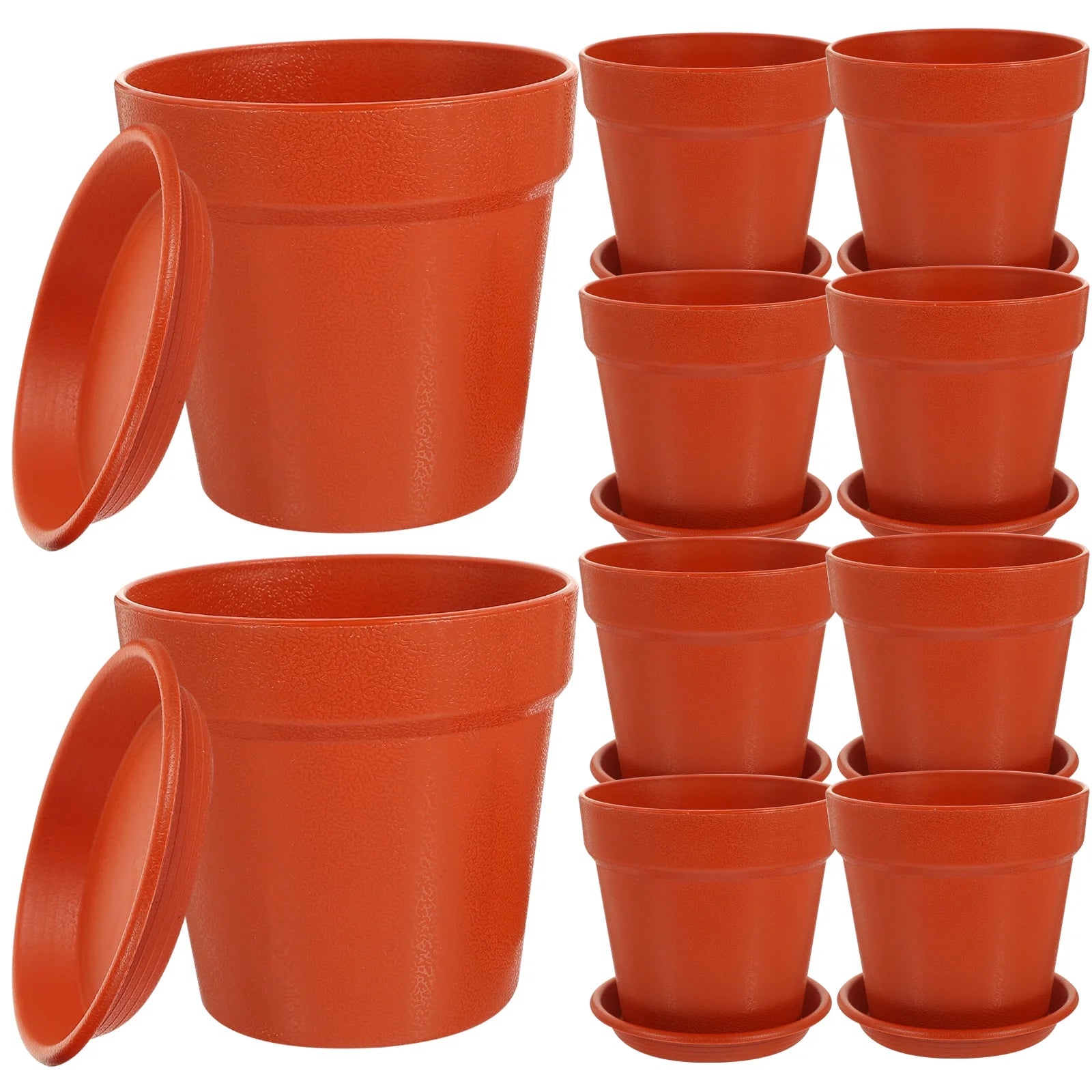 10 Sets Imitation Pottery Plastic Flower Nursery Garden Planter O42857