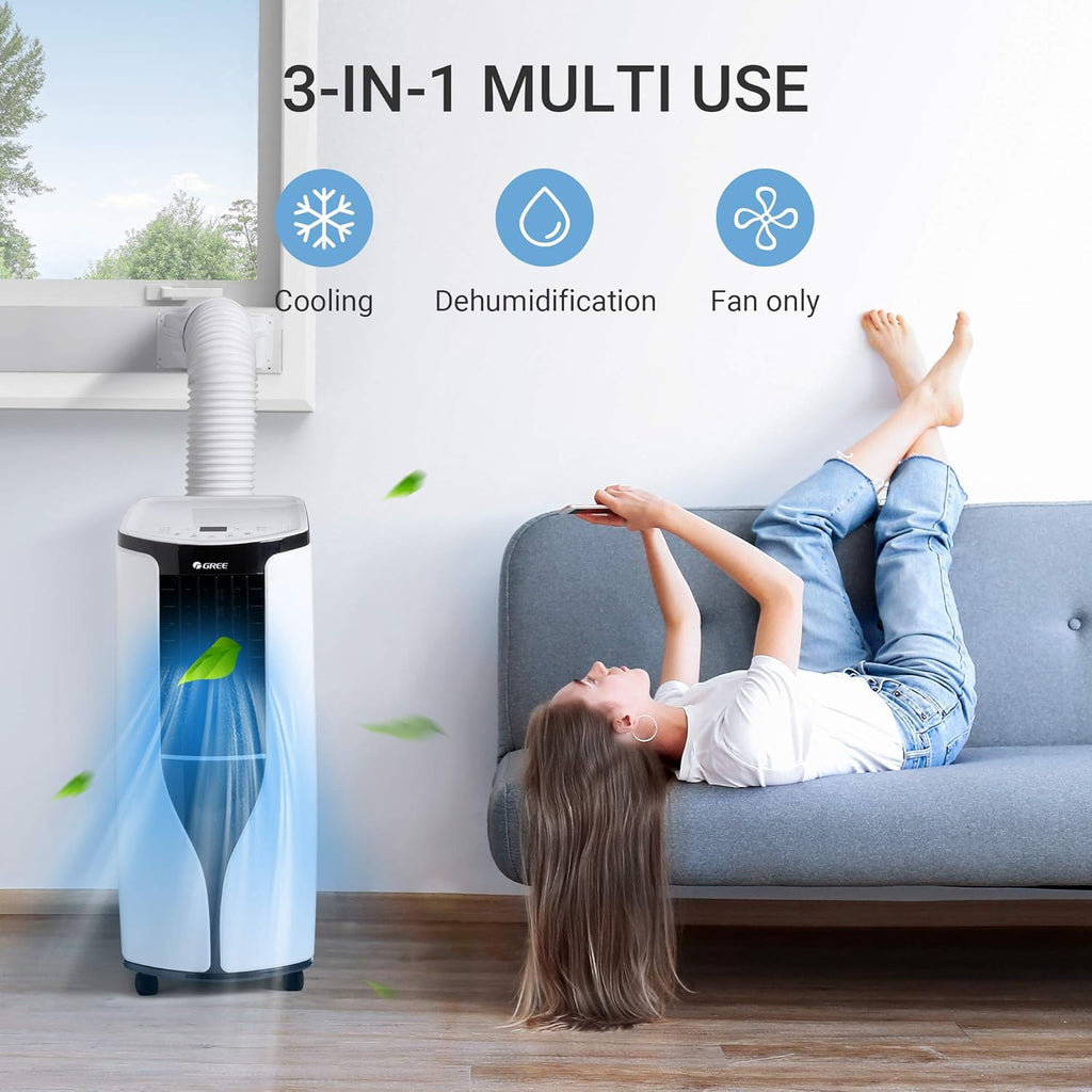 Portable Air Conditioner 10,000 BTU with Remote Control, 3 in 1 Cooling, Dehumidification, Fan F511731