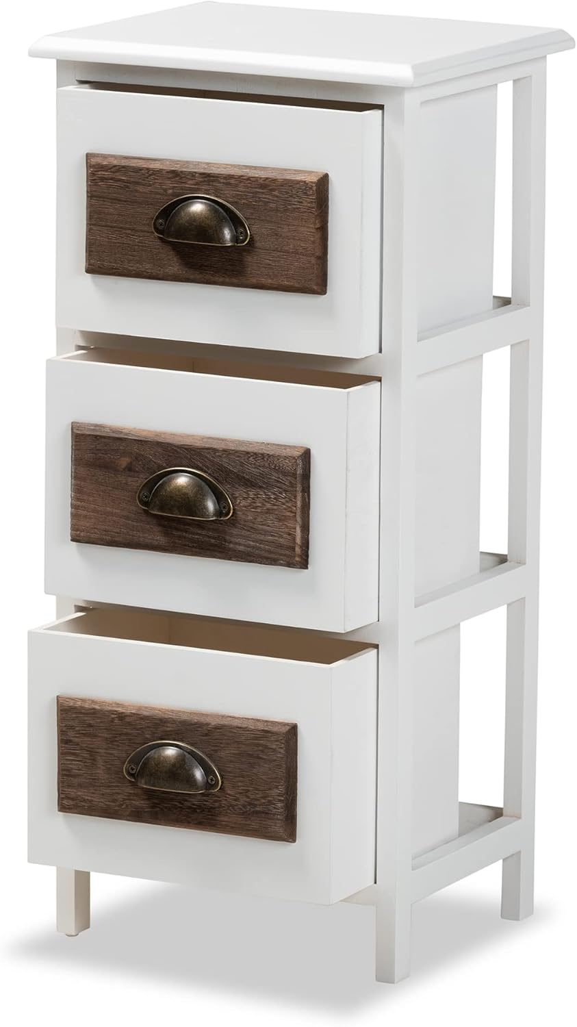 Walnut Brown/White Shelving and Cabinets E99803