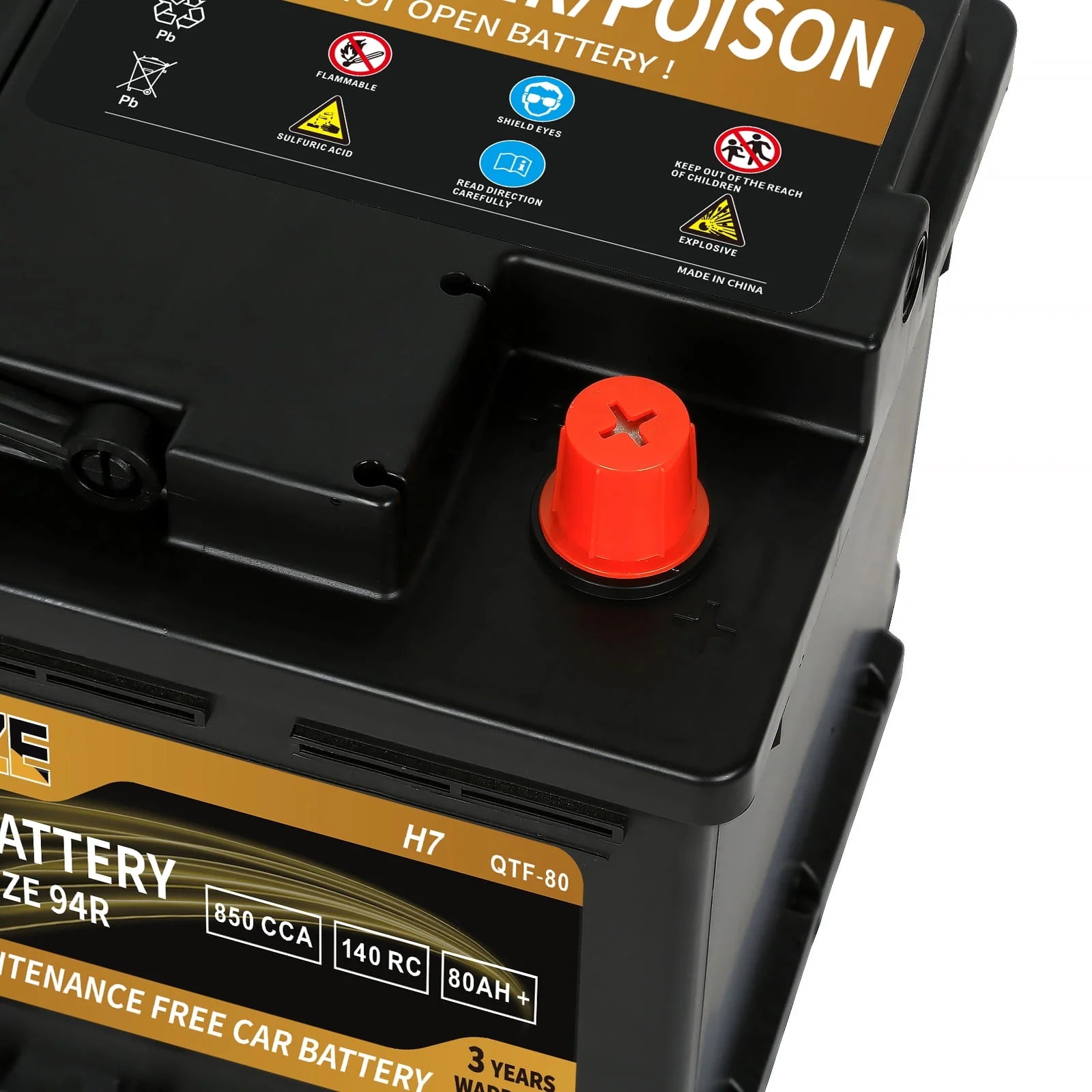 12v 80ah 140RC 850CCA AGM Automotive Battery A38493