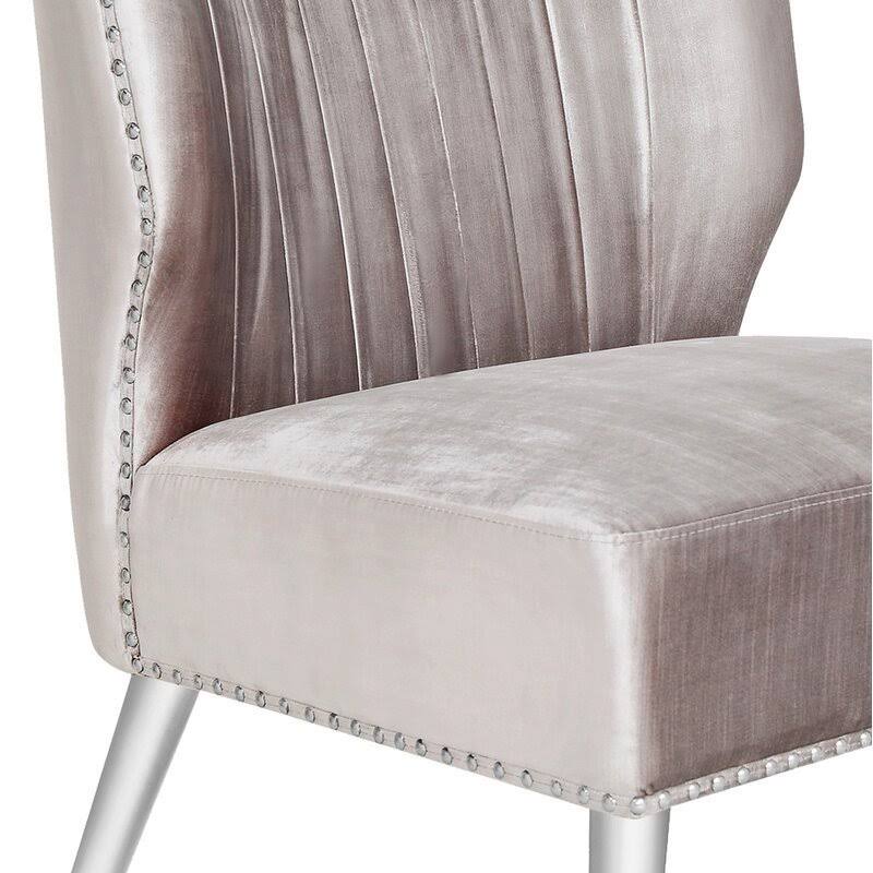 Gray Velvet Accent Chair F460