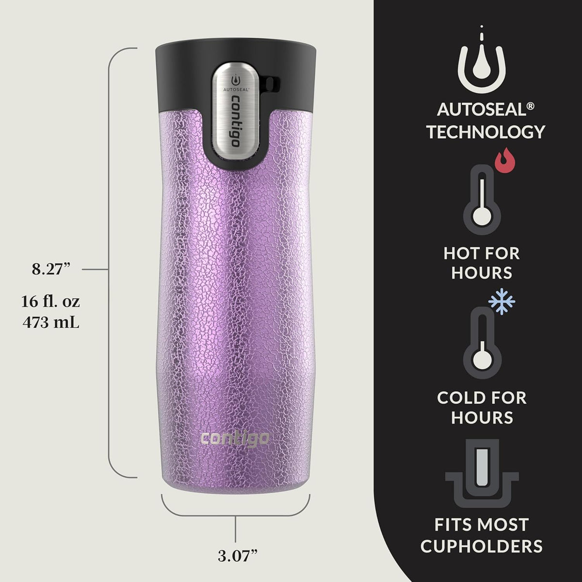 16 oz 2-Pack Vacuum-Insulated Stainless Steel Travel Mug W800581