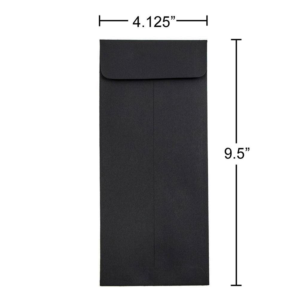 Black Linen Recycled Policy Envelopes, 1000/Carton P305