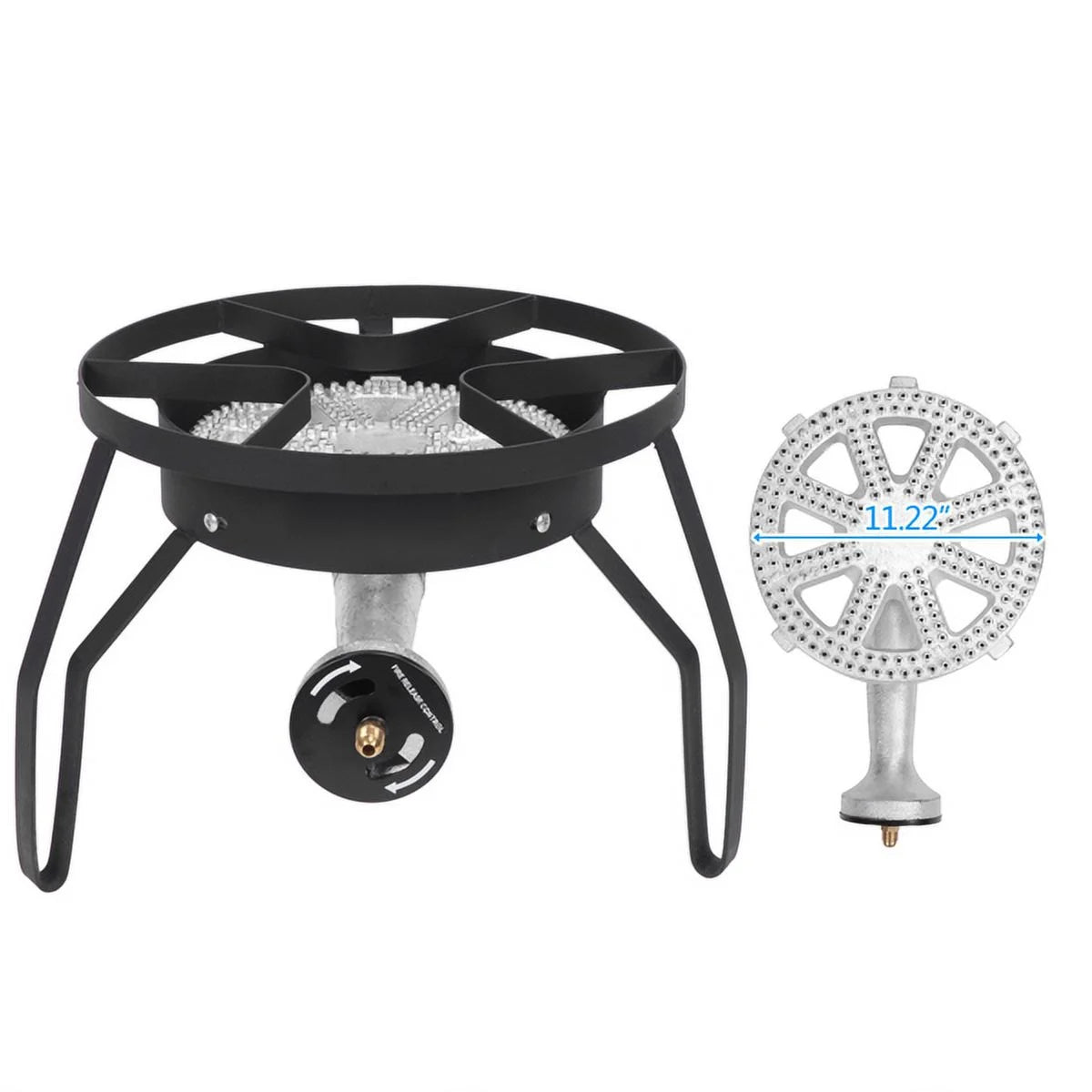 Outdoor Furnace Round Furnace 20W BTU Head Diameter 26cm With 1.2m Leather Tube With 0-20psig High Pressure Valve B366