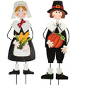 Pilgrim Boy and Girl Metal Lawn Stakes Set A255375