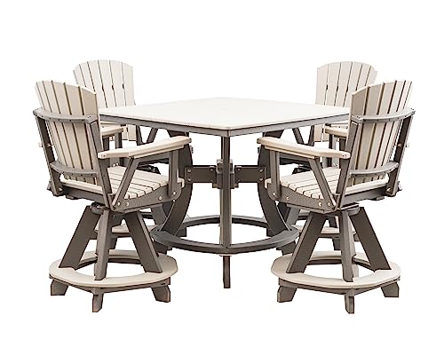 4 Person Poly Adirondack Counter Height Table Set E787