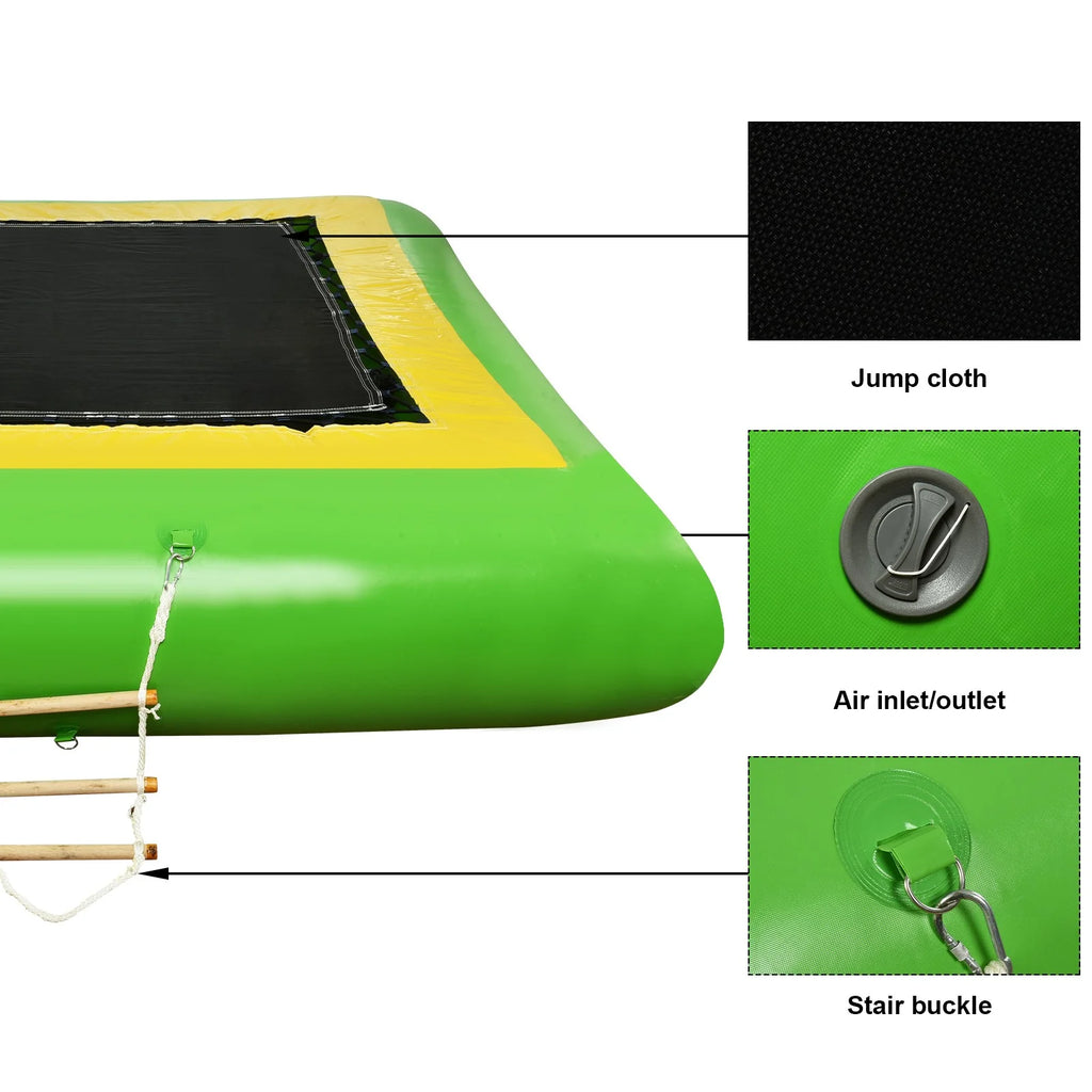 10Ft Inflatable Trampoline Bounce Swim Platform X1100