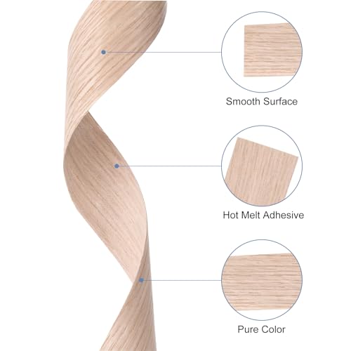 Wood Veneer Edge Banding, 1 1/2 Inch x 25 Ft Red Oak X65656