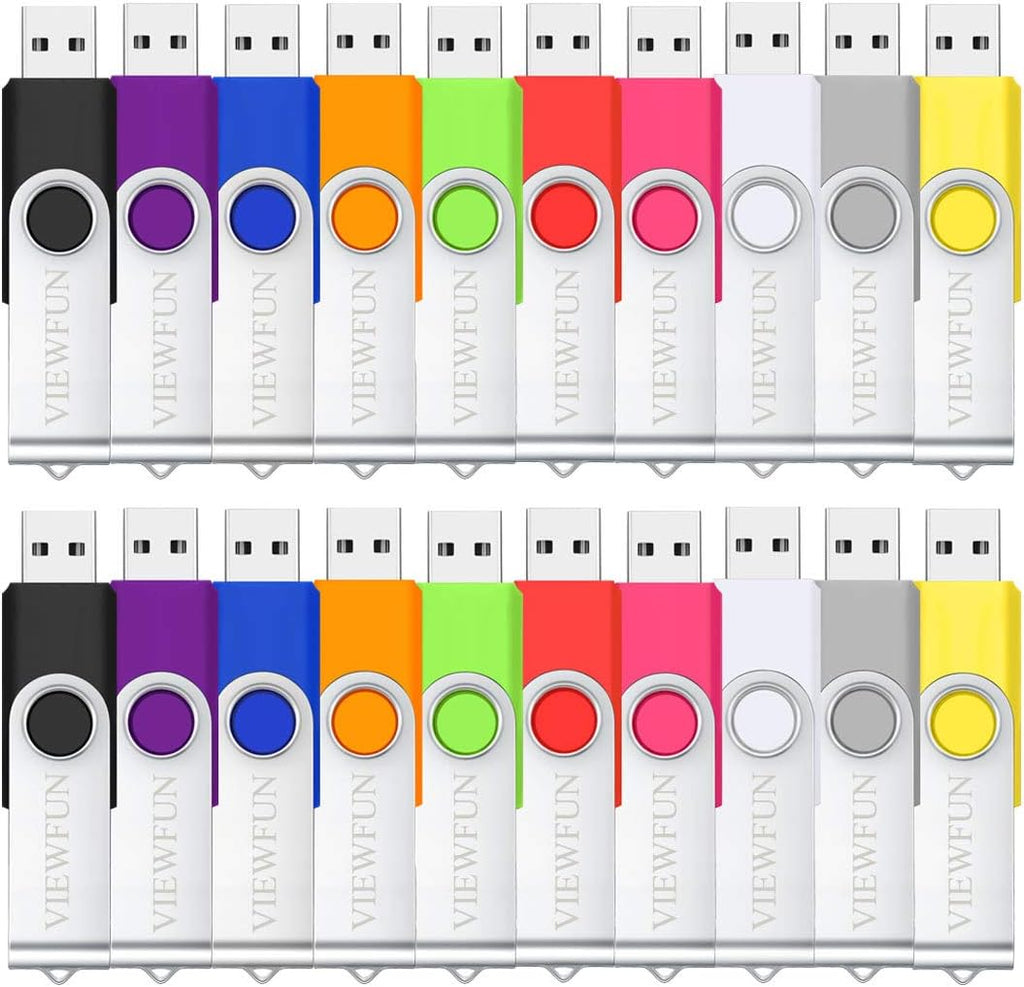 16GB 20 Pack USB 2.0 Flash Drive with LED Indicator and Lanyards P2560