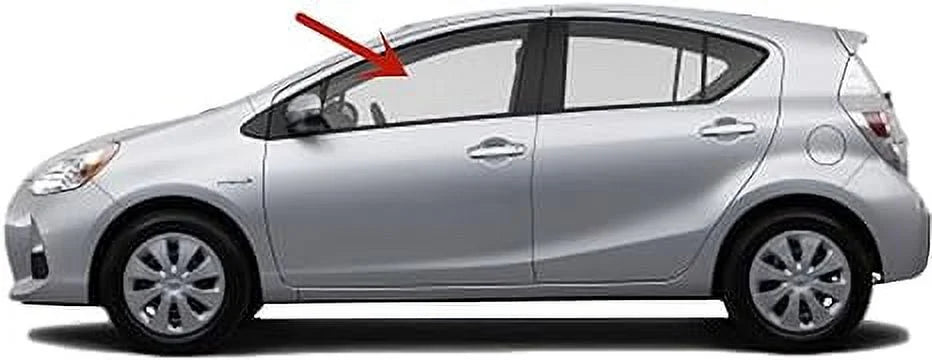 Left Side Front Door Window Glass for Toyota Prius C 4 Door Hatchback 2012-2019 Y945