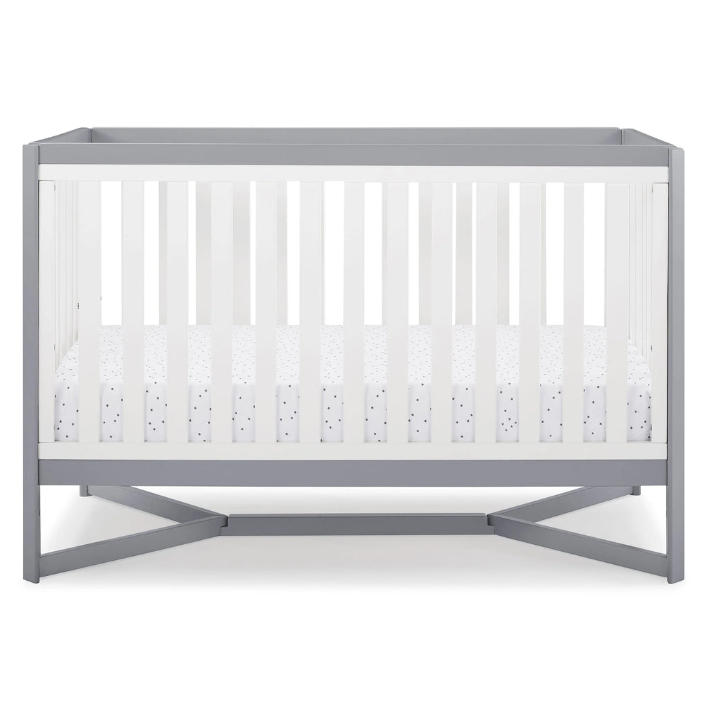 White/Gray 4-in-1 Convertible Crib J339637