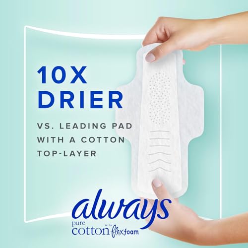 34 Count Unscented Cotton Feminine Pads with Wings M312486