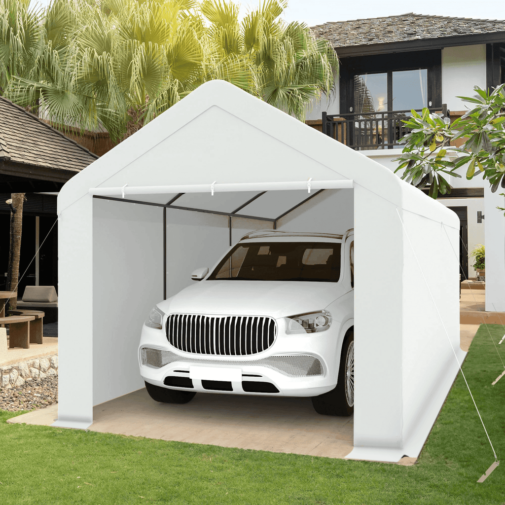 Heavy Duty Car Canopy 10'x20' with Removable Sidewalls & Doors G3498