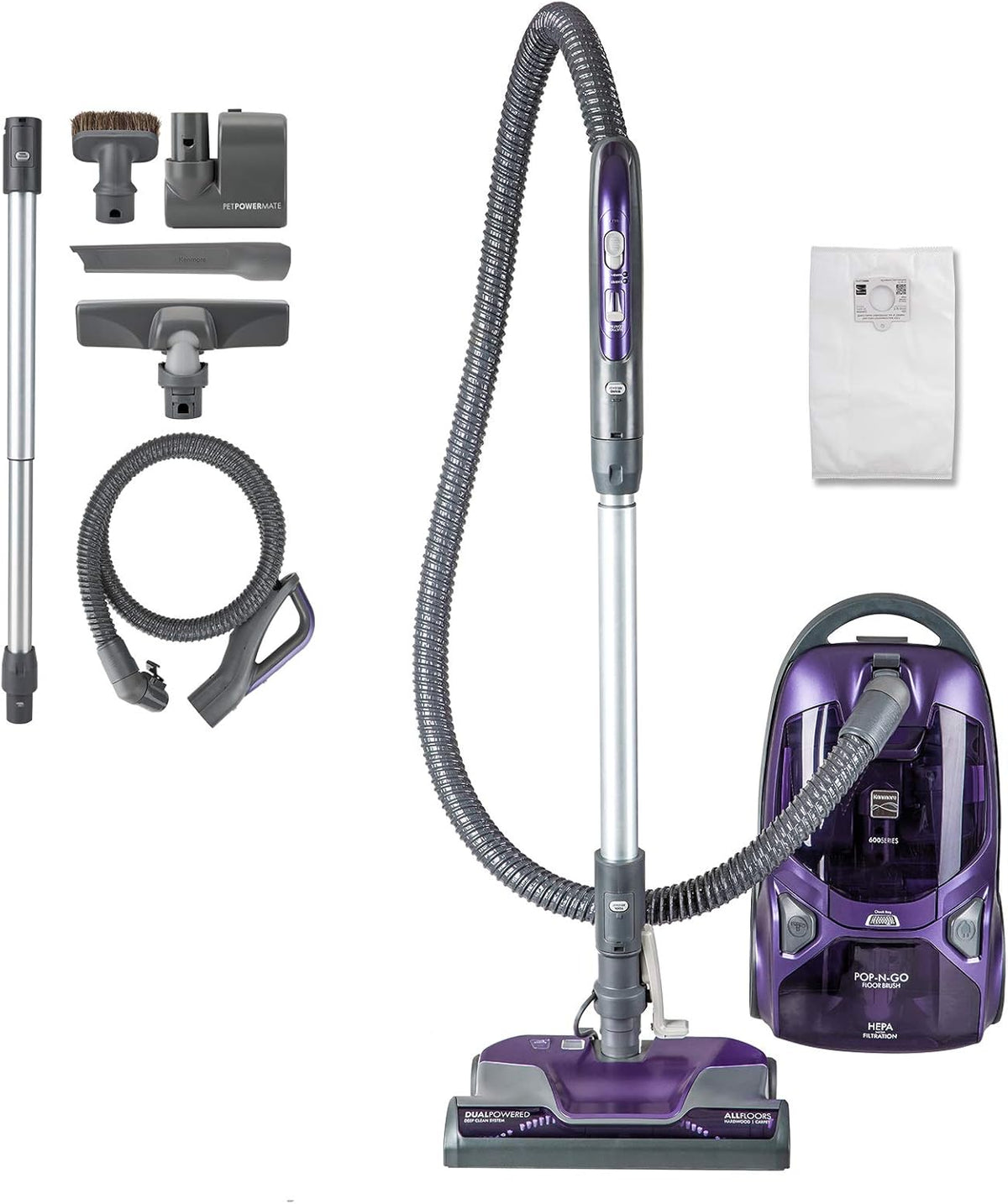 Lightweight Bagged Canister Vacuum Cleaner with HEPA G8739