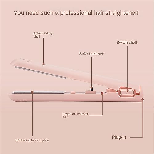 Mini Dual Purpose Curling Iron, USB Rechargeable Cordless Curling Iron (Blue) S4698