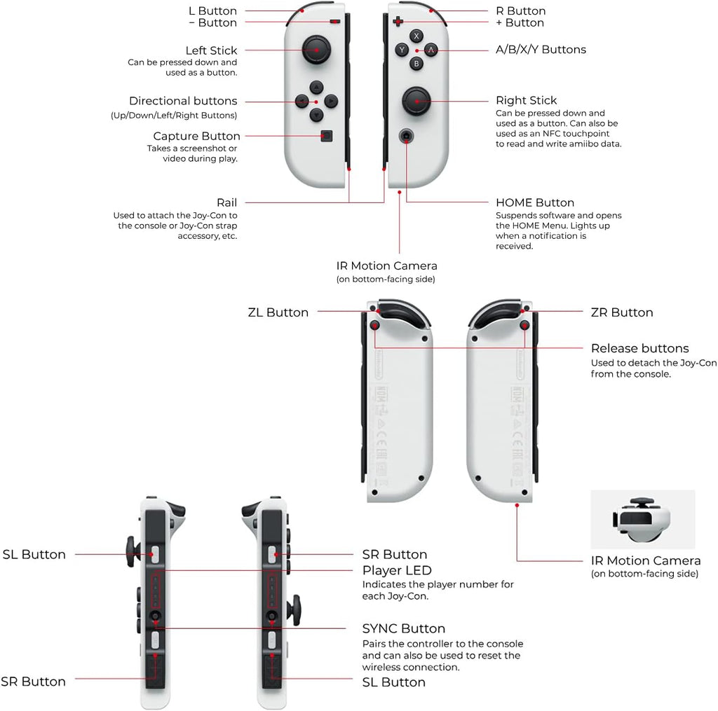 Switch OLED Model with Neon Blue and Red Joy-Con, Black Dock - 7" OLED Touchscreen, 64GB Internal Storage L29715