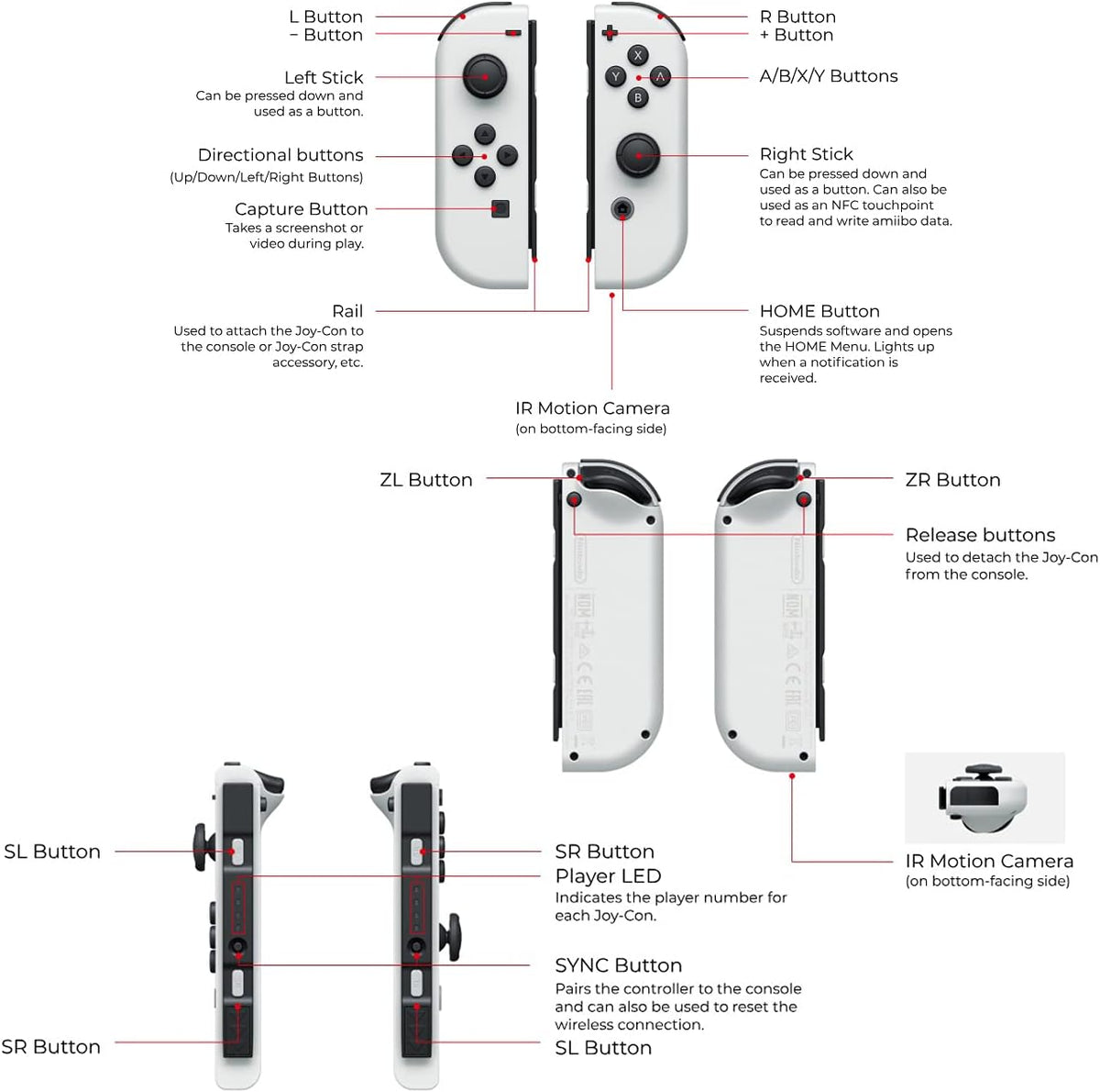 Switch OLED Model with Neon Blue and Red Joy-Con, Black Dock - 7" OLED Touchscreen, 64GB Internal Storage L29715