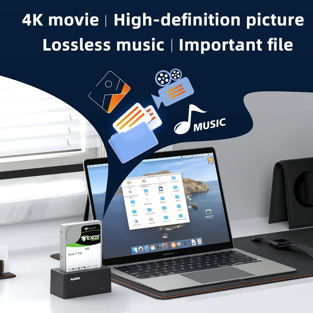 SAS to USB 3.0 External Hard Drive Docking Station Adapter Reader with Indicator Light Support 2.5 3.5 inch SAS Tool Free Storage Expansion P125997