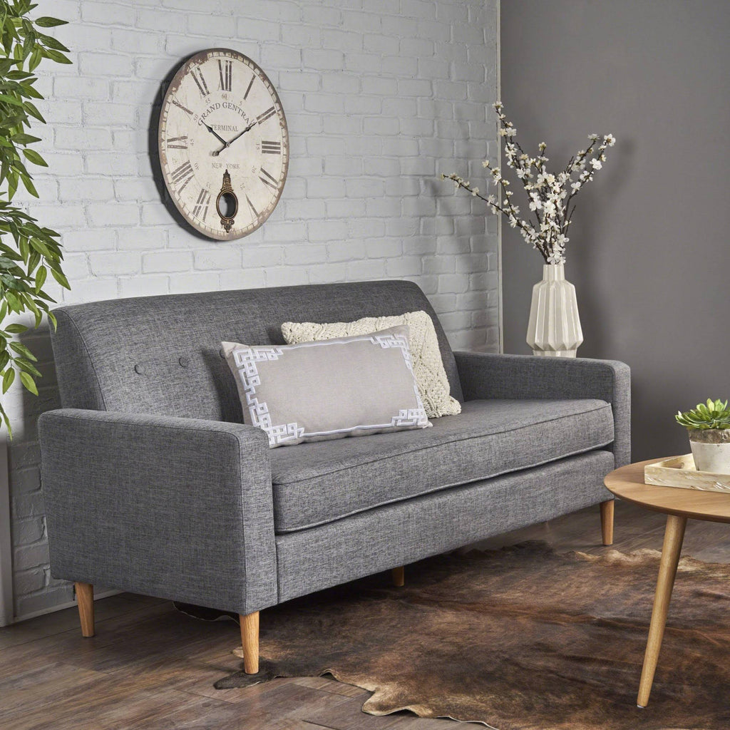 Grey 3-Seater Fabric Sofa O2752