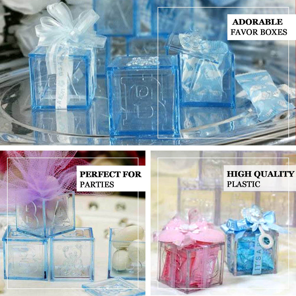 Pink Fillable Baby Blocks Party Favor Gift - 12/pk T657343