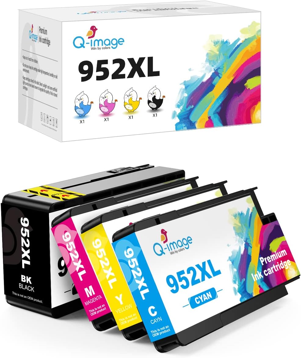 4 Pack Black Cyan Magenta Yellow Ink Cartridges for OfficeJet Pro Printer U39629