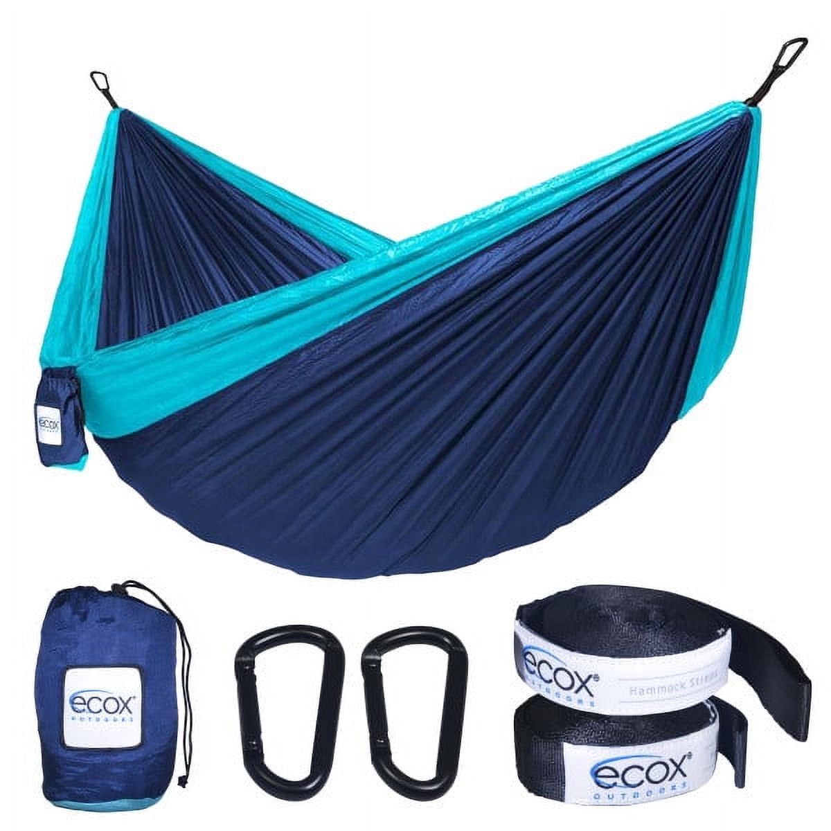 Camping Hammock Single with 2 Tree Straps, Portable Lightweight Nylon Parachute M6008