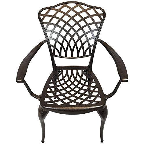 5-Piece Cast Aluminum Patio Dining Set with 4 Chairs O308692