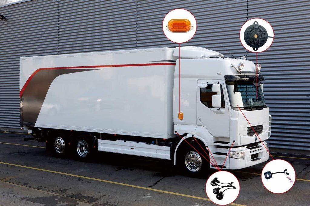 Blind Spot Detection Ultrasonic Sensor Monitoring System for Truck Trailer C8616