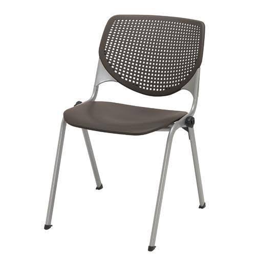 Sky Blue Poly Stack Chair with Perforated Back P45502