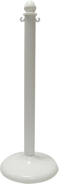 White Plastic Stanchion 2 Pcs with 16' Chain, Pack of 2 X792