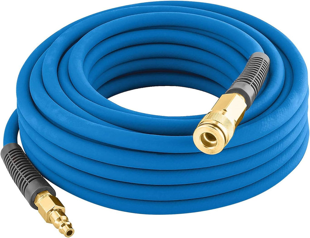 3/8" x 100' PVC/Rubber Hybrid Air Hose with 1/4" Brass Fittings Z5374