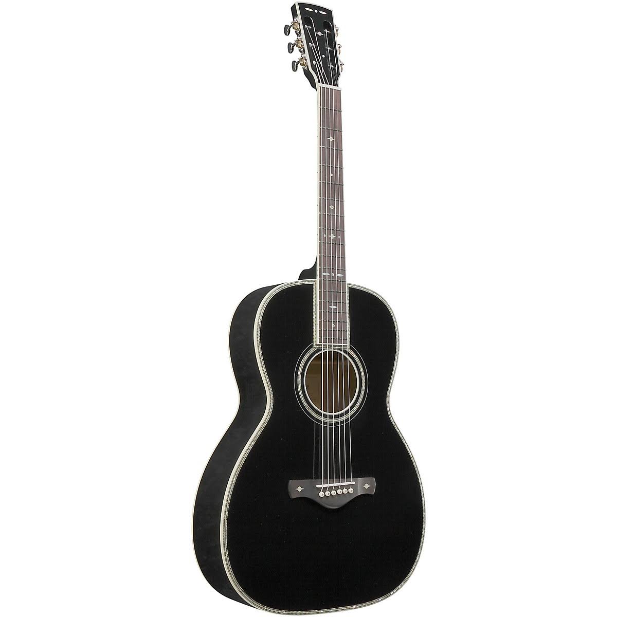 Black Grand Concert Acoustic Guitar V202